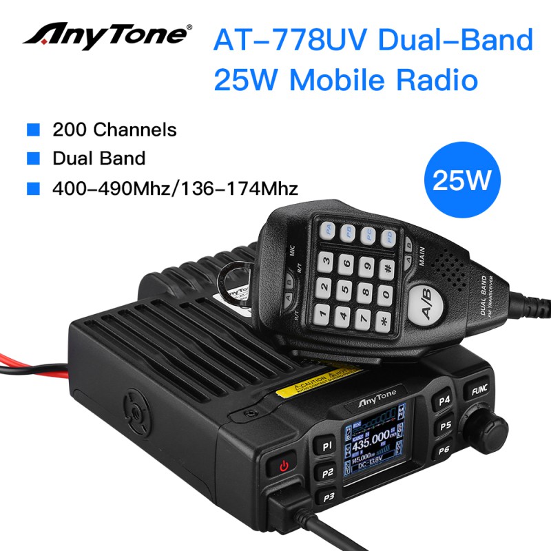 Anytone At778uv Dual Band Transceiver Mobile Radio Vhf Uhf Two Way Amateur Radio Shopee Malaysia