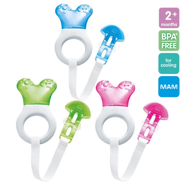 mam mini cooler teether with clip