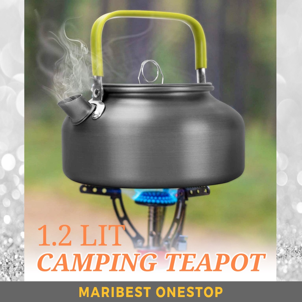 1.2 Liter Camping Teapot Outdoor Cooking Water Kettle Hiking Aluminium