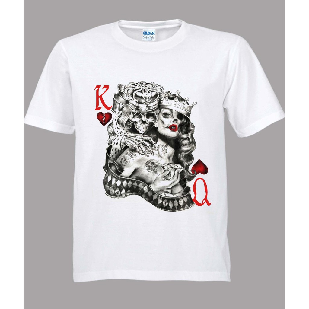 king and queen playing card shirts