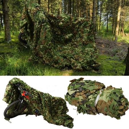 3 x 3 m Woodland Camouflage Camo Net Hide Netting Camping Military Shooting Hunting Shelter 丛林迷彩伪装网