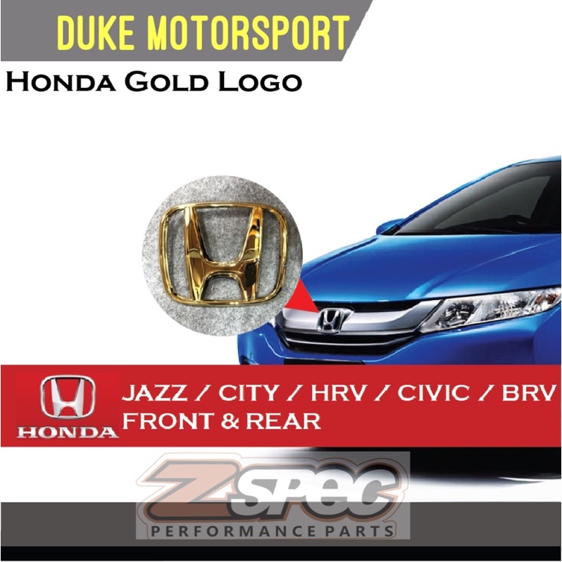 Honda Gold Emblem Logo Civic es fl fb fd fc City gm5 gm6 HRV fl Jazz gd