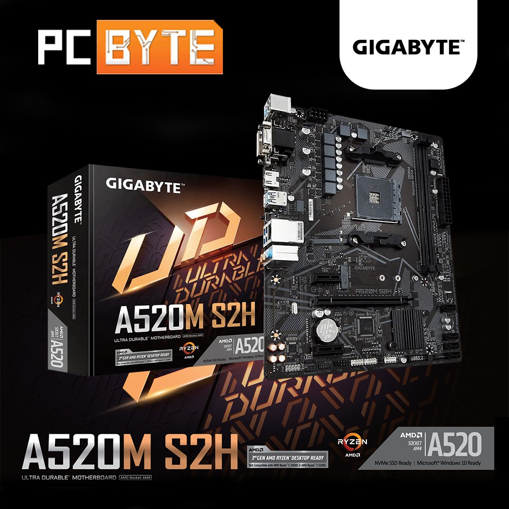 GIGABYTE A520M S2H AM4 Ryzen MicroATX Motherboard Shopee Malaysia