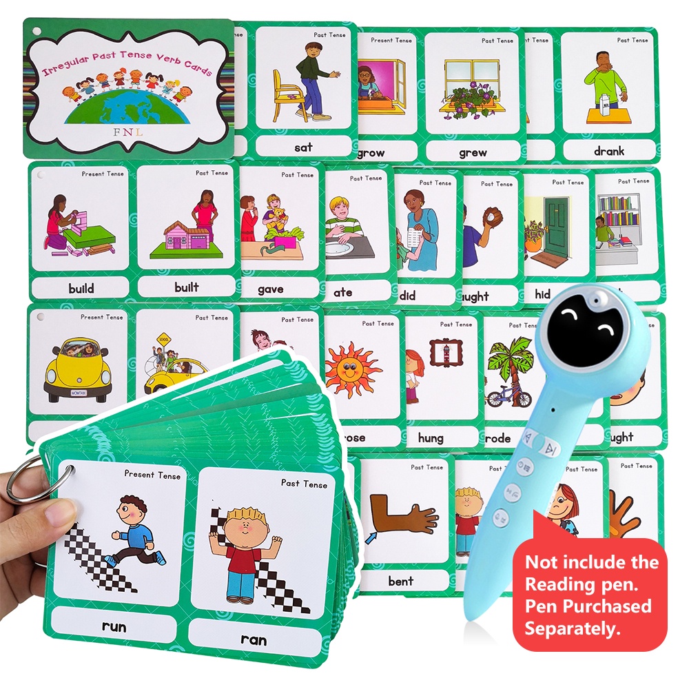 46 Groups/set Irregular Verbs English Word Flash Cards Educational Toys Practice Books…