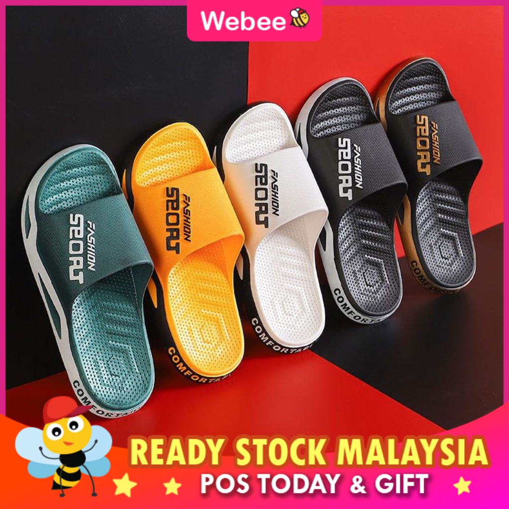 READY STOCKWEBEE Men's Shoes Women Slippers Kasut Wanita Lelaki Perempuan Sandals Indoor House Slippers Sandal 555-D