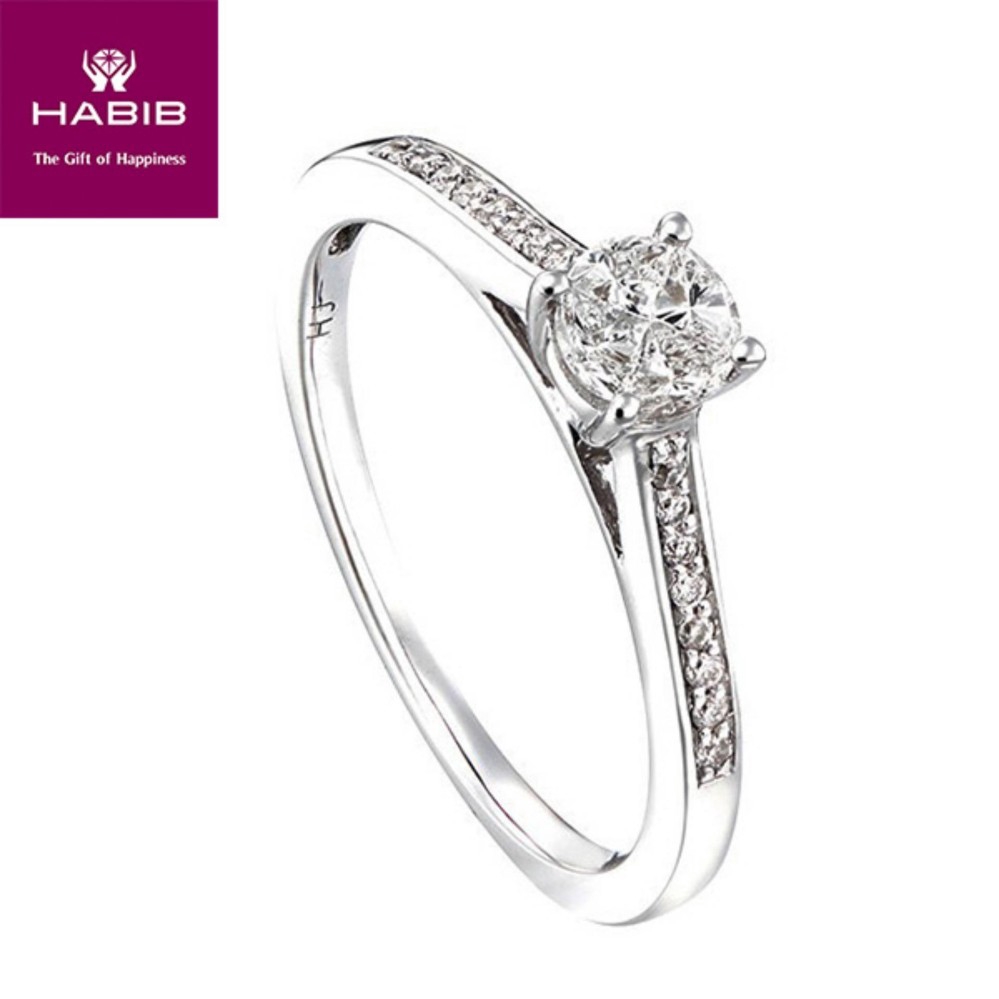 HABIB 4 Trilliant Solitaire Diamond Ring Shopee Malaysia
