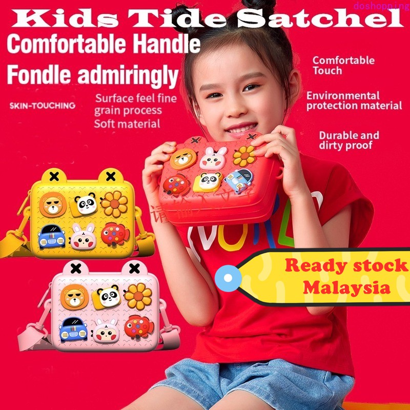 Kids Sling Bag Camera tide satchel Bags DIY Cartoon Animals Shoulder