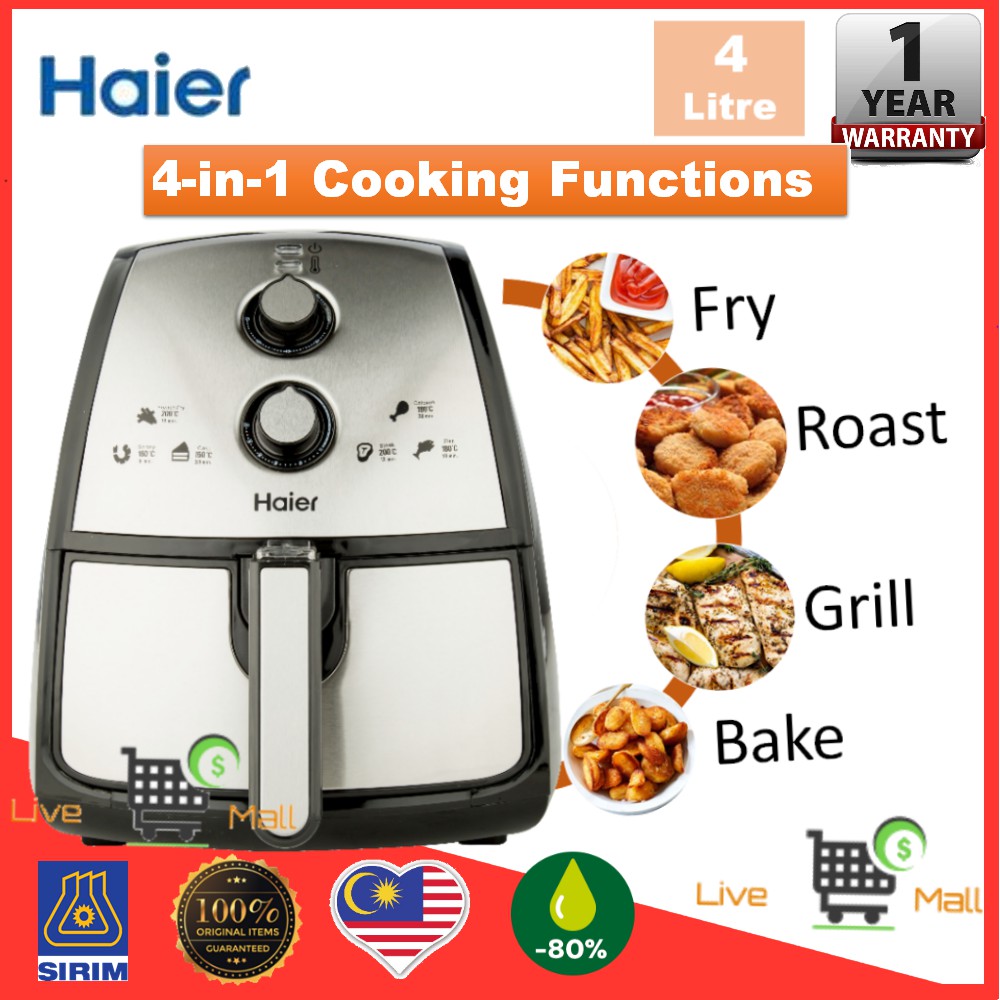 Haier 4L Air Fryer Extra Large Capacity Perfect for Whole Family Use