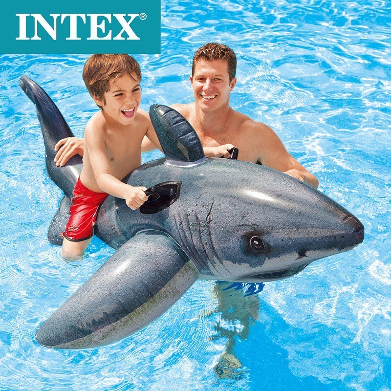 intex great white shark pool float