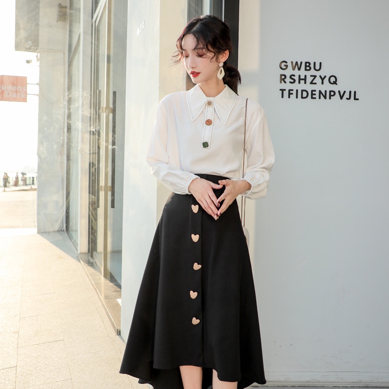 two piece skirt and shirt