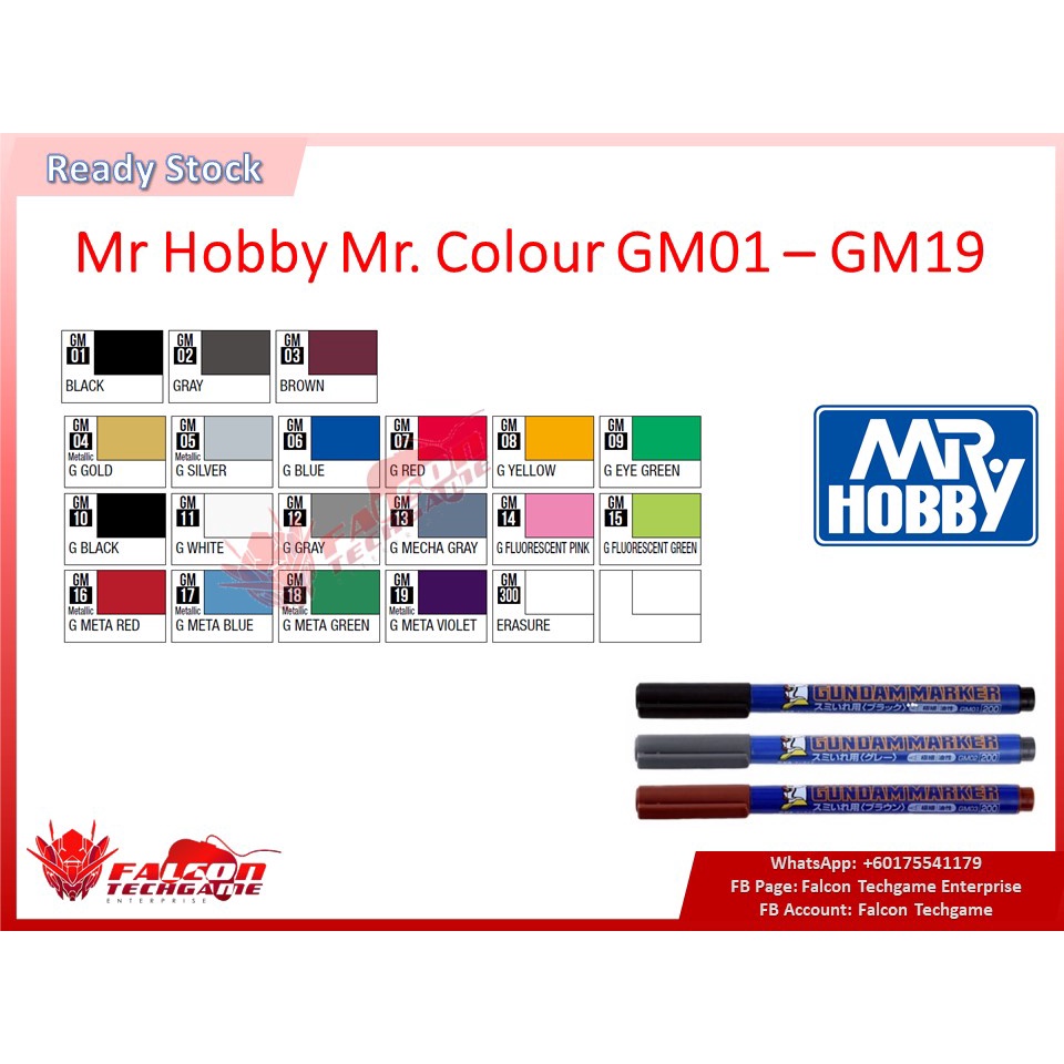 Mr Hobby GM01 - GM03 GM04 - GM19 Gundam Marker Pen Gundam Marker Lining Pen