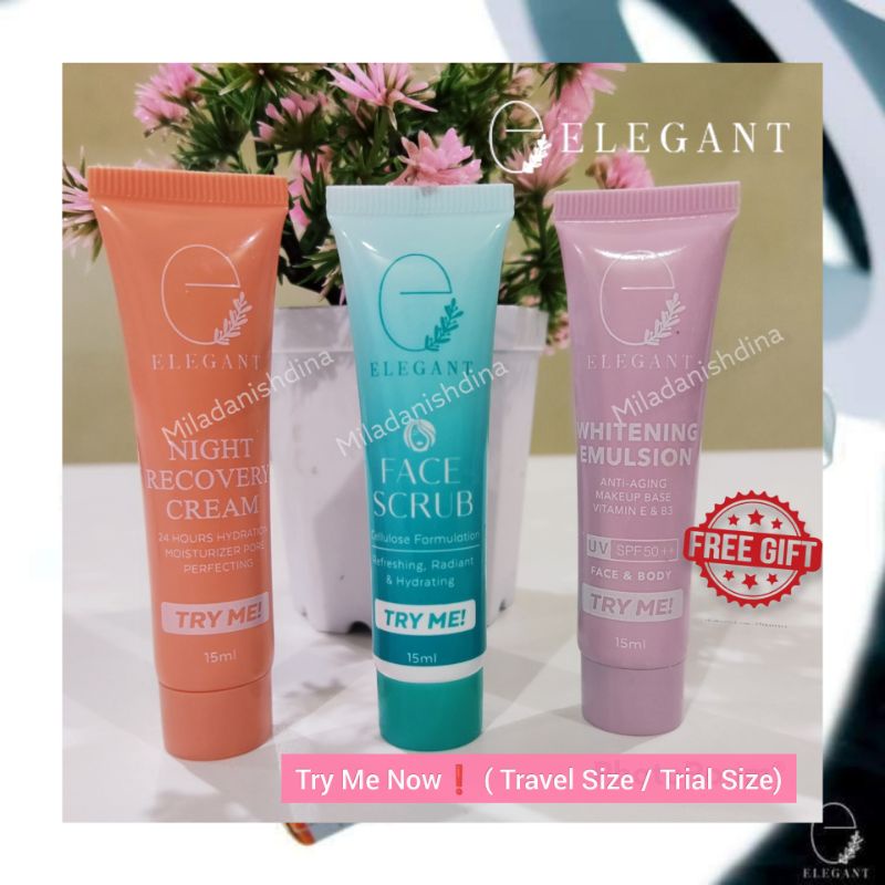💕100% Original HQ product 💕 TRY ME Trial size EWE Elegant Whitening Evolution (Sunscreen UV/SPF50++)