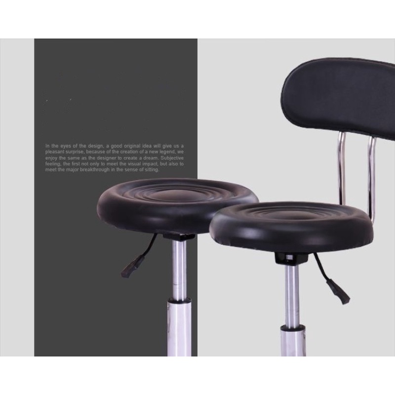 Hair Salon Chair Adjustable Stool Lift, Portable Bar Stool With Back Support
