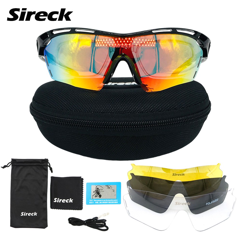 Sireck Photochromic Cycling Sunglasses Bicycle Riding Polarized Glasses