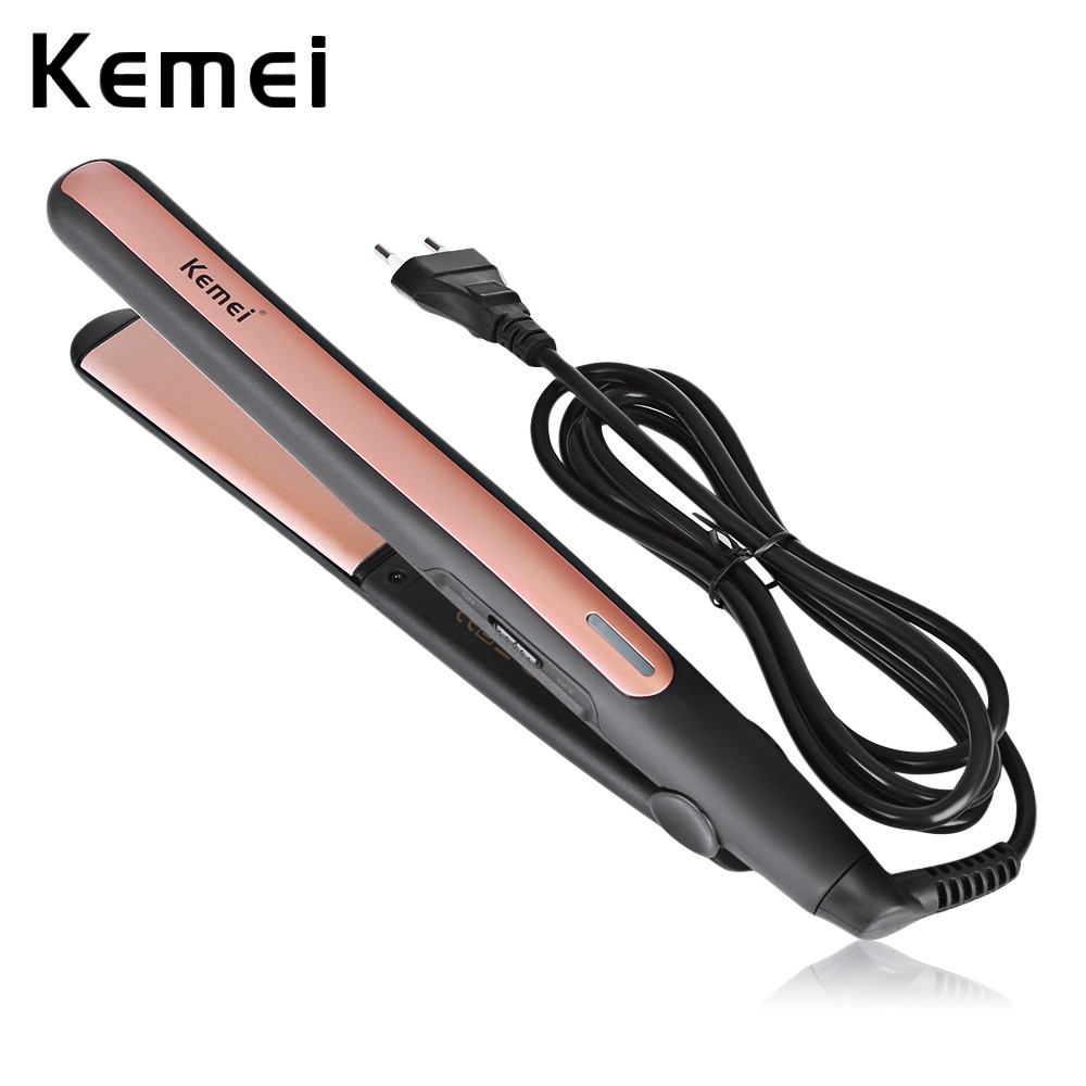 Kemei Professional Tourmaline Ceramic Hair Straightener Flat Iron Styling  Tool AC100 - 240V With Electric Thermostatic | Shopee Malaysia