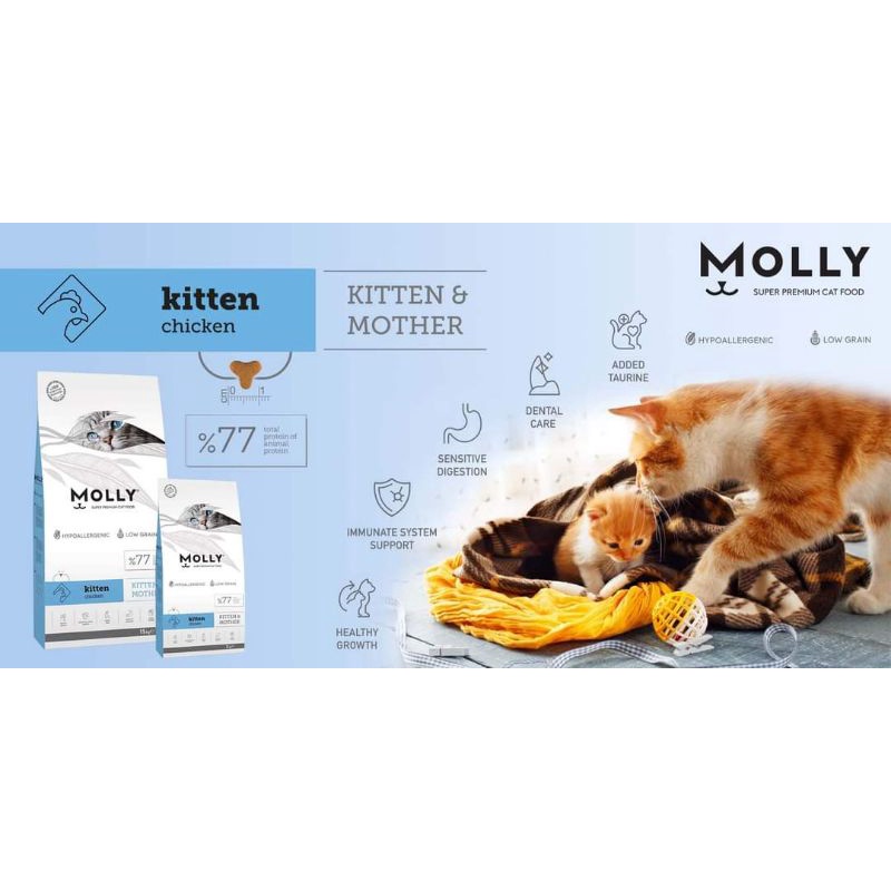 Molly Super Premium Cat Food / Molly Makanan Kucing (1kg repack)