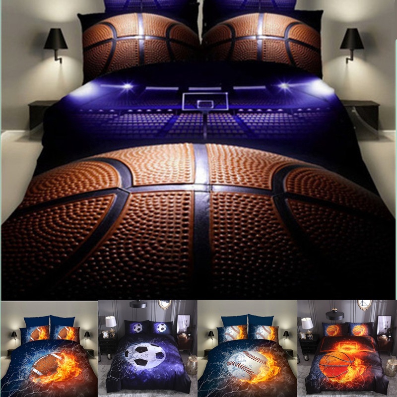 3d Football Basketball Bedding Sets Twin Size Queen Size King Size