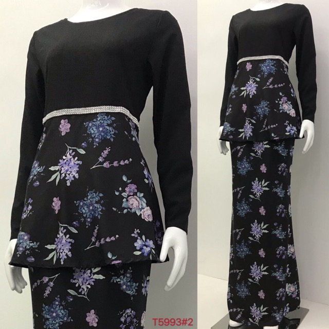 Nayla Z Baju Kurung Floral Design Long sleeve Lengan Nayla Z Baju Kurung Floral Design Long sleeve Lengan