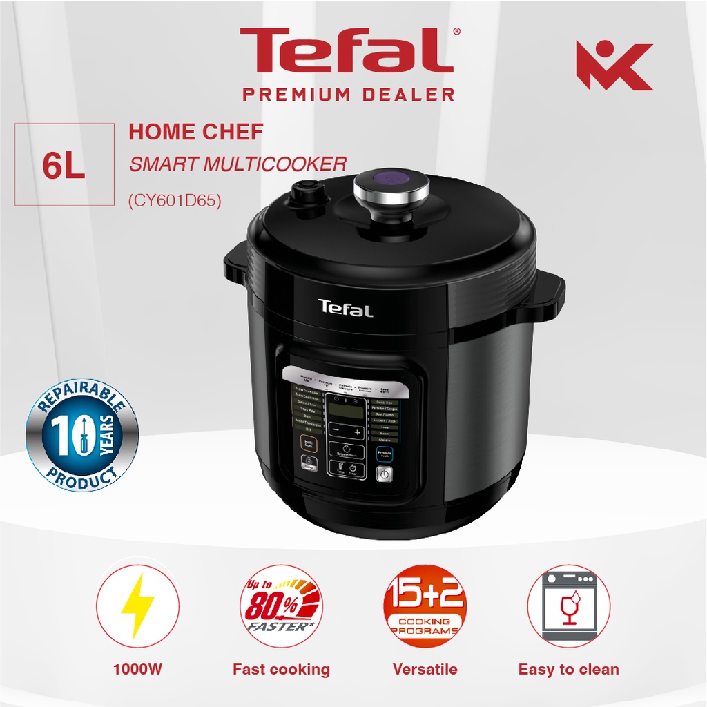 Tefal Home Chef 6L 1000W Smart Multicooker CY601D CY601D65 Electrical