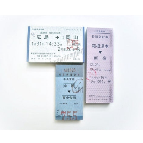 Blue Japan Transport Ticket Paper Ephemera, Notepad