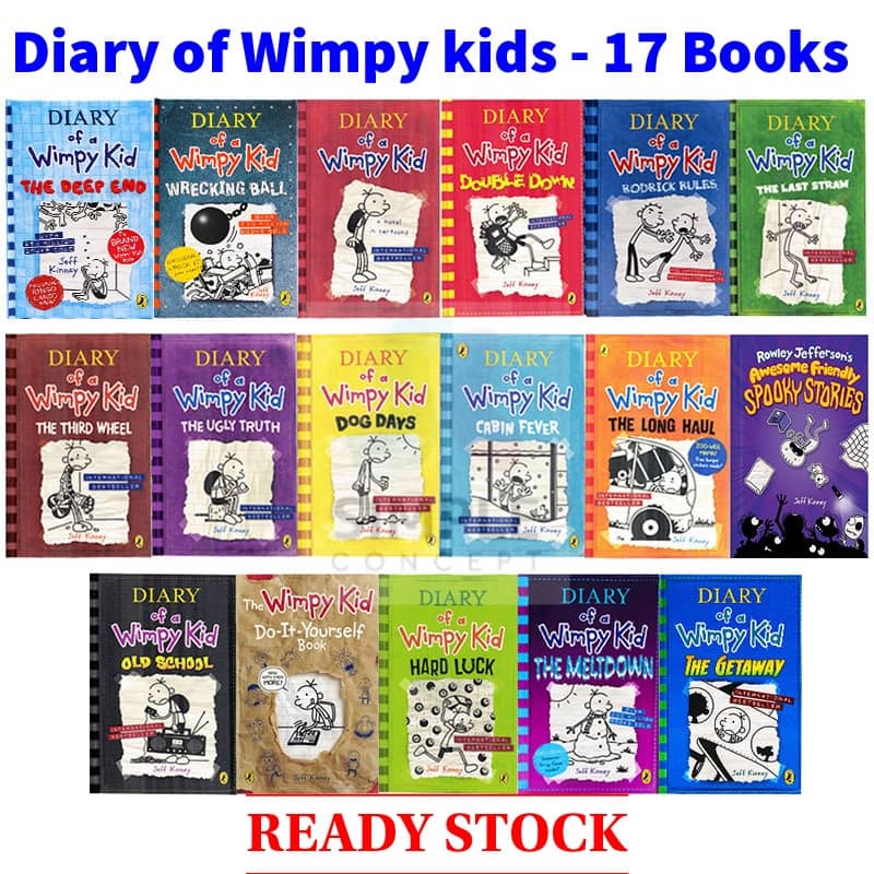 17-books-diary-of-a-wimpy-kid-collection-set-by-jeff-kinney-shopee