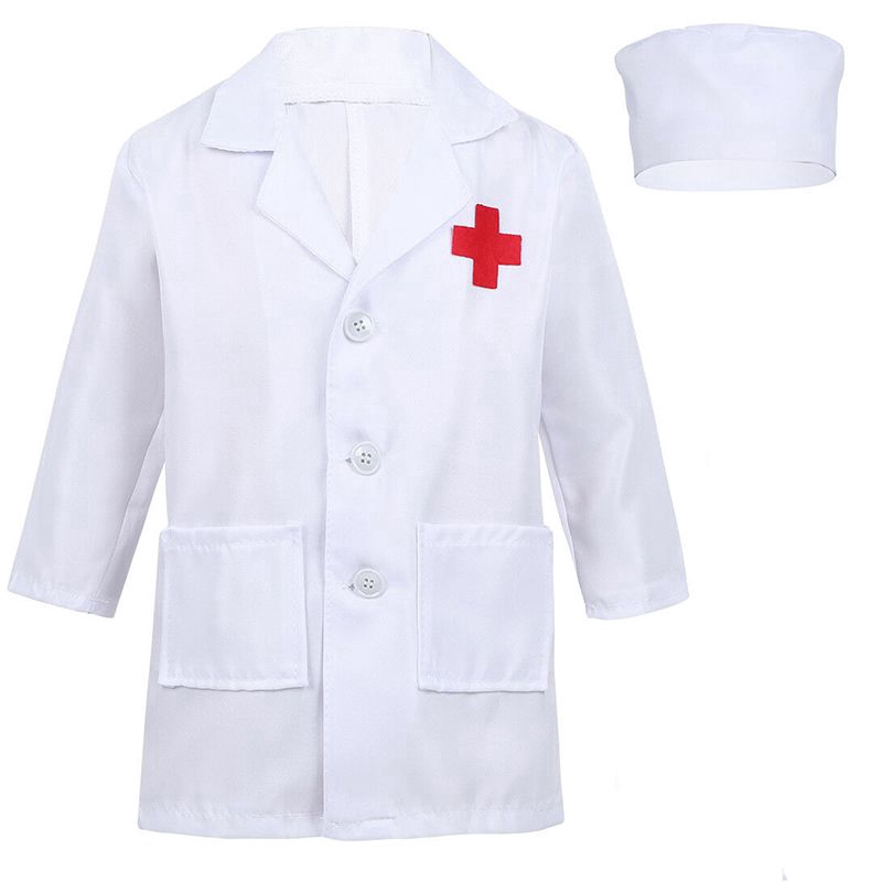 Doctor Coat Fancy Dress Up Costume Kids Nurse Paramedic Scrub - doctor nurse uniform scrubs roblox