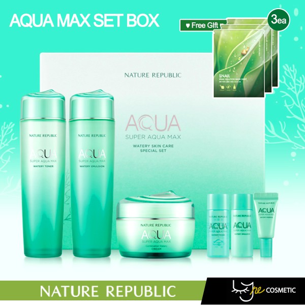 Buy Special Set Nature Republic Super Aqua Max Watery Skin Care Special Et Set Box Toner Emulsion Samples Seetracker Malaysia