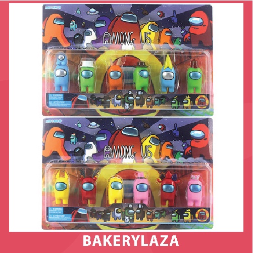 AMONG US Action Figure Toys Dolls Game Impostor Building Blocks AMONGUS Collection Cake Decoration Topper 在我们之中