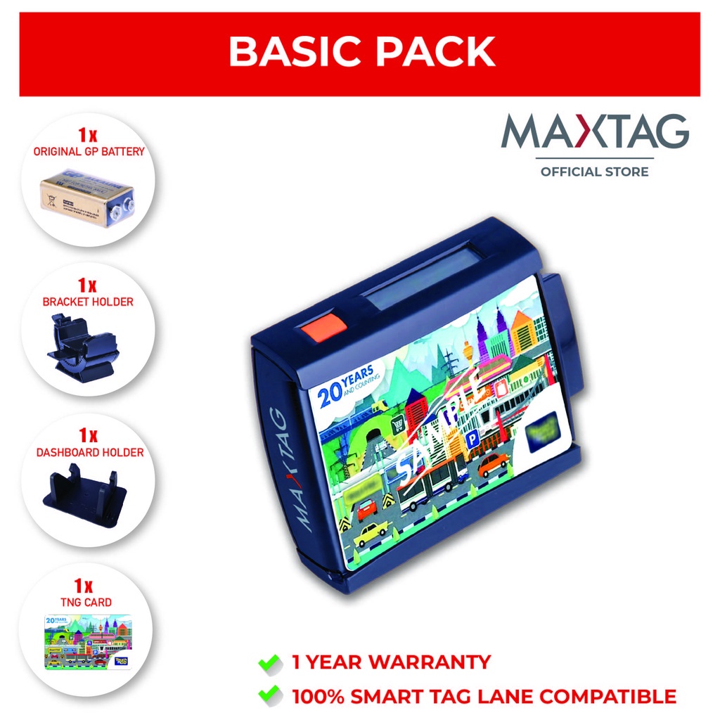 Pre Order Maxtag Smart Tag Touch N Go Toll Basic Pack Shopee Malaysia