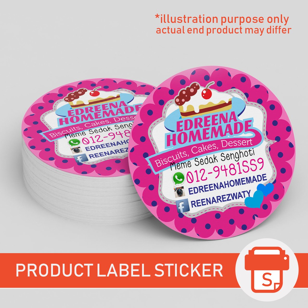 round shape sticker label
