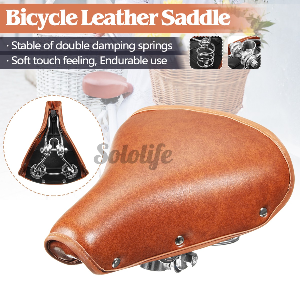 leather bicycle seat
