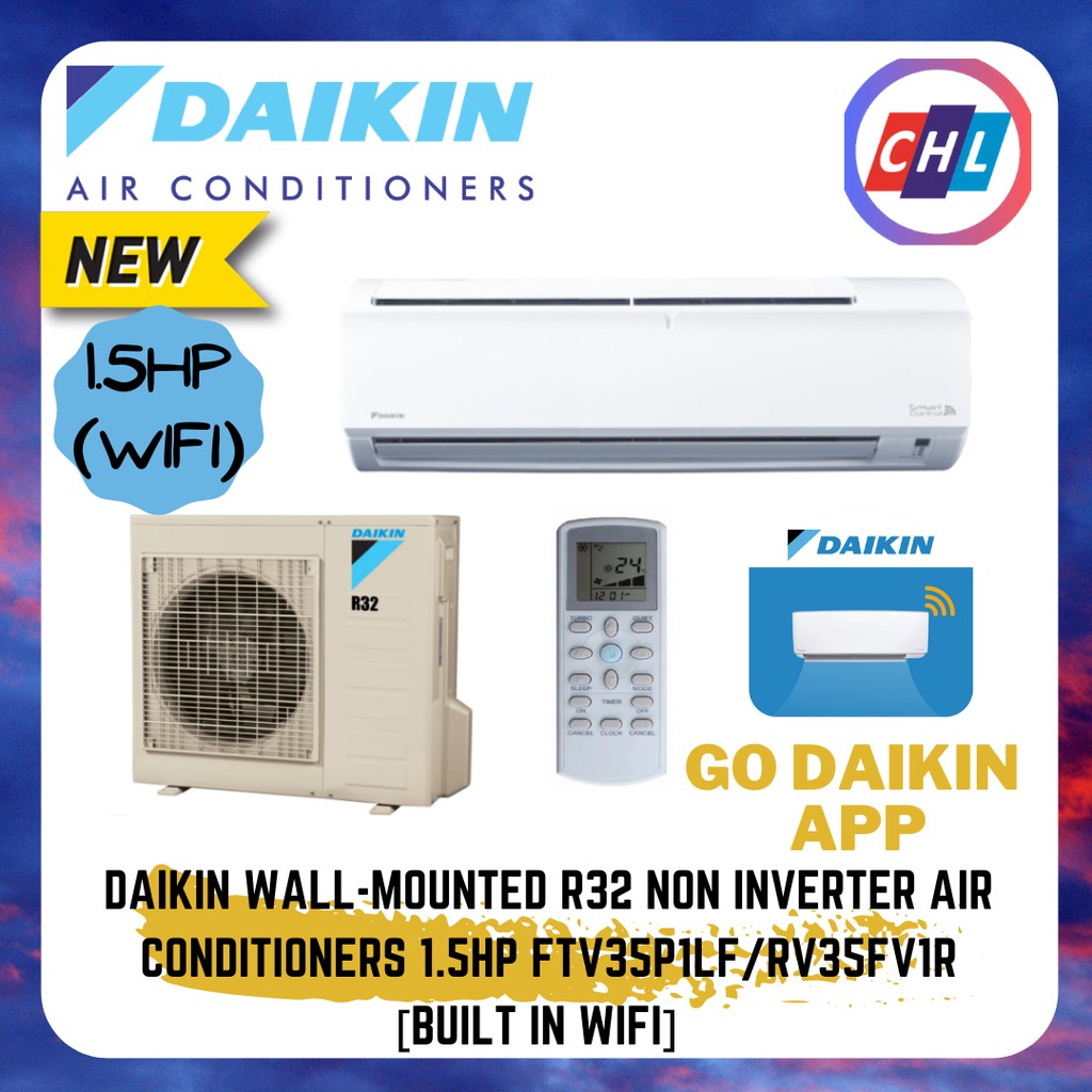 DAIKIN R32 NON INVERTER AIR CONDITIONERS 1.5HP FTV35PB/RV35PB [NO WIFI ...