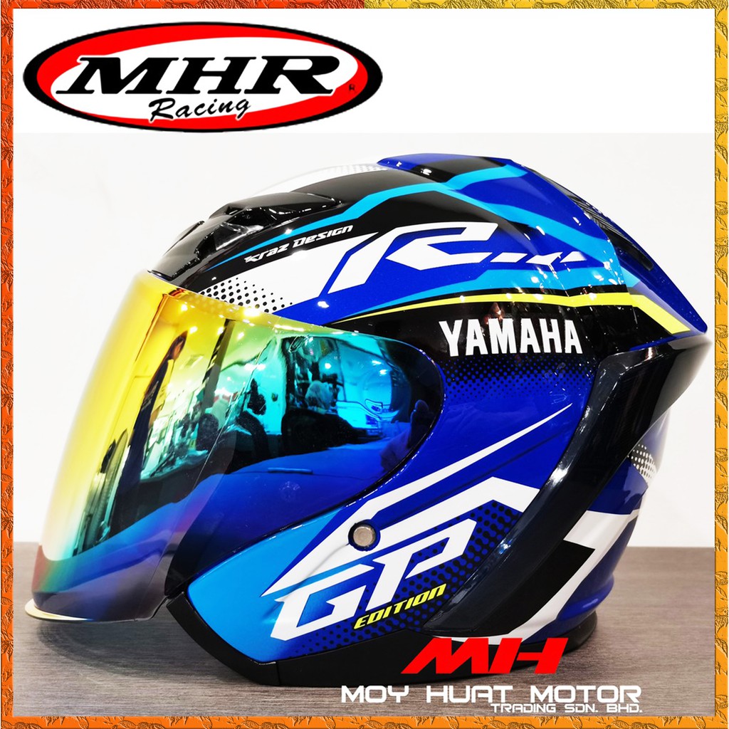 MHR HELMET YAMAHA GP EDITION BLUE / HELMET SIRIM / ORIGINAL MHR / ROSSI