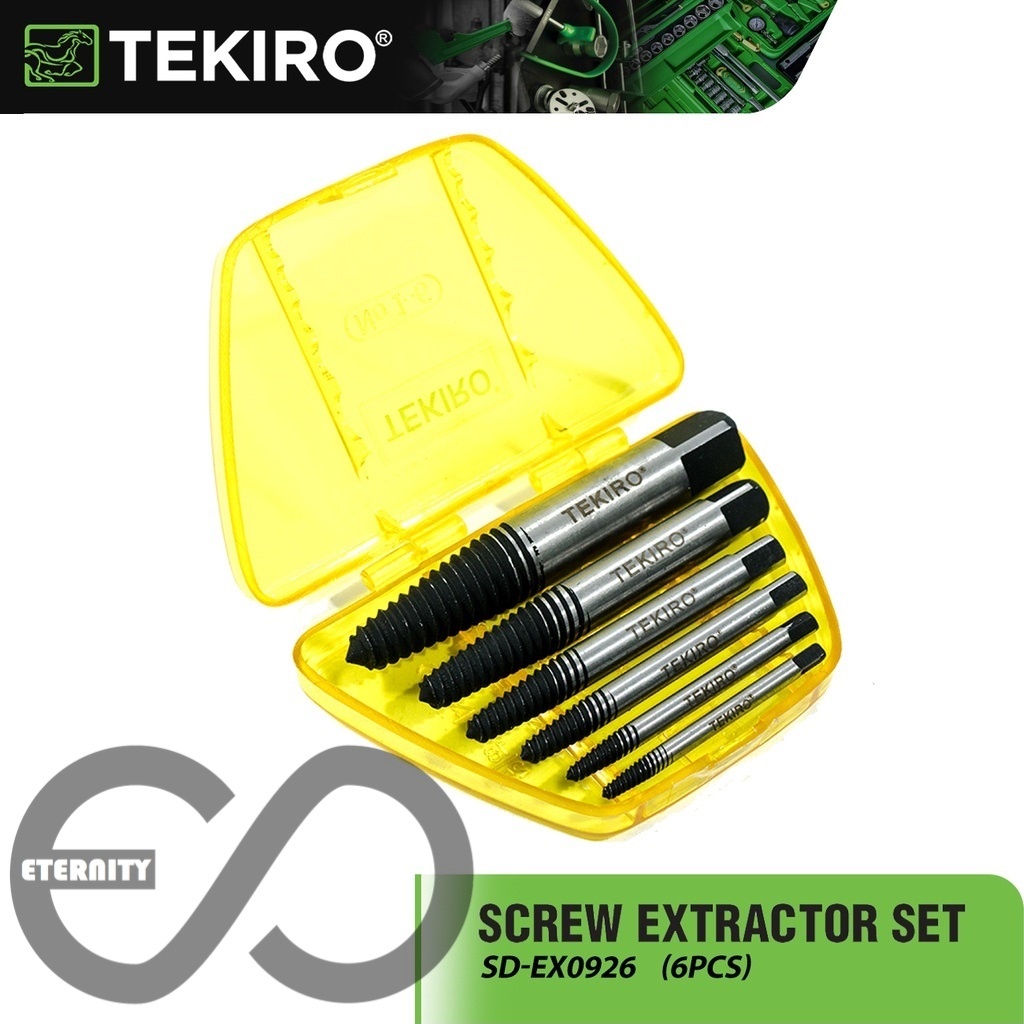TEKIRO SDEX0926 Screw Extractor Set 6 Pcs Tap Balik remove damaged