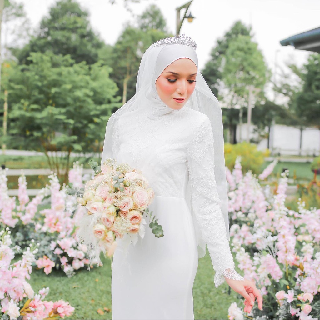 Larissa Bride Dress Off White Baju Tunang Baju Kahwin Wedding Dress Baju Nikah Shopee Malaysia