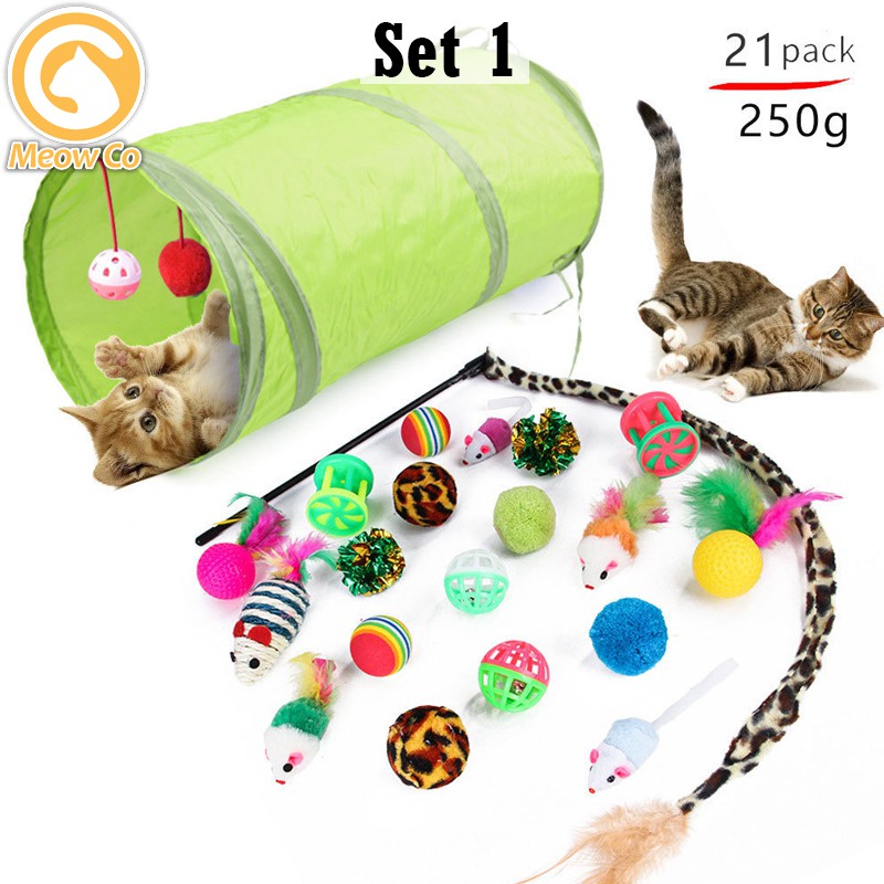 Cat Toy Set Permainan Kucing Cat Accessories Cat House Cat 3 Way 