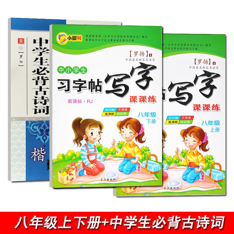 Calligraphy Practice 初中生字帖八年级上下册语文部编人教版中学生同步钢笔楷书练字帖 Shopee Malaysia