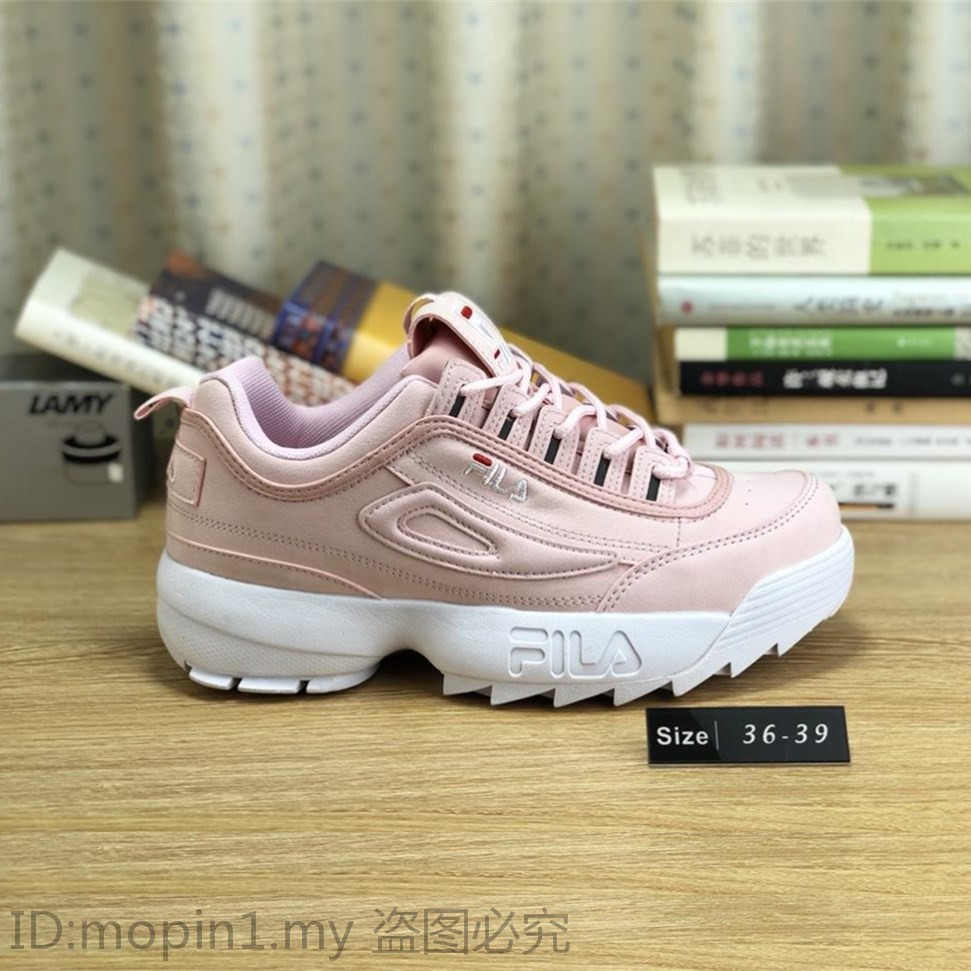 fila disruptor womens pink and white