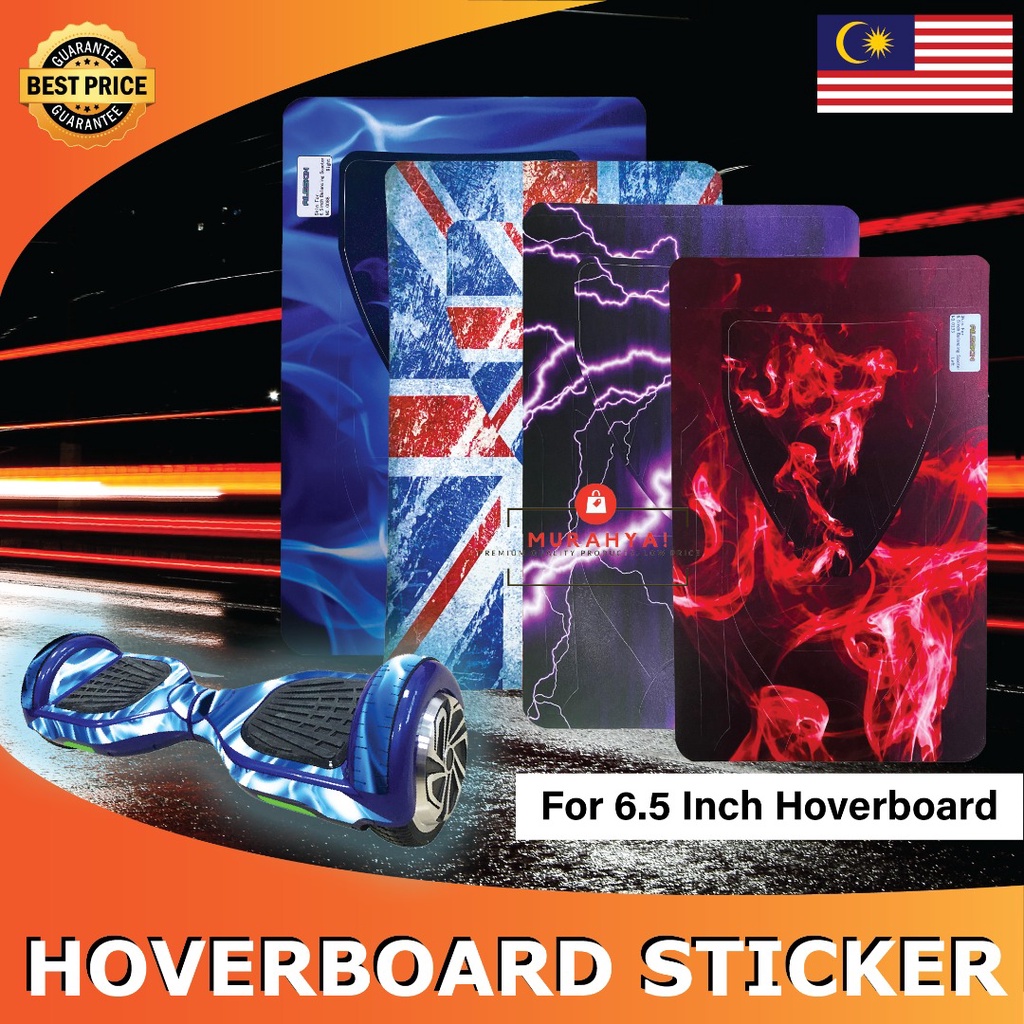 Sticker Hoverboard Electric Scooter Accessories 6.5" Inch Electric scooter sticker Pelekat Elektrik Skuter