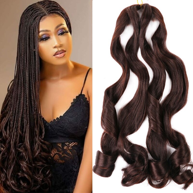 22inch Spiral Curls Synthetic Loose Wave Crochet Braids Hair Extensions 