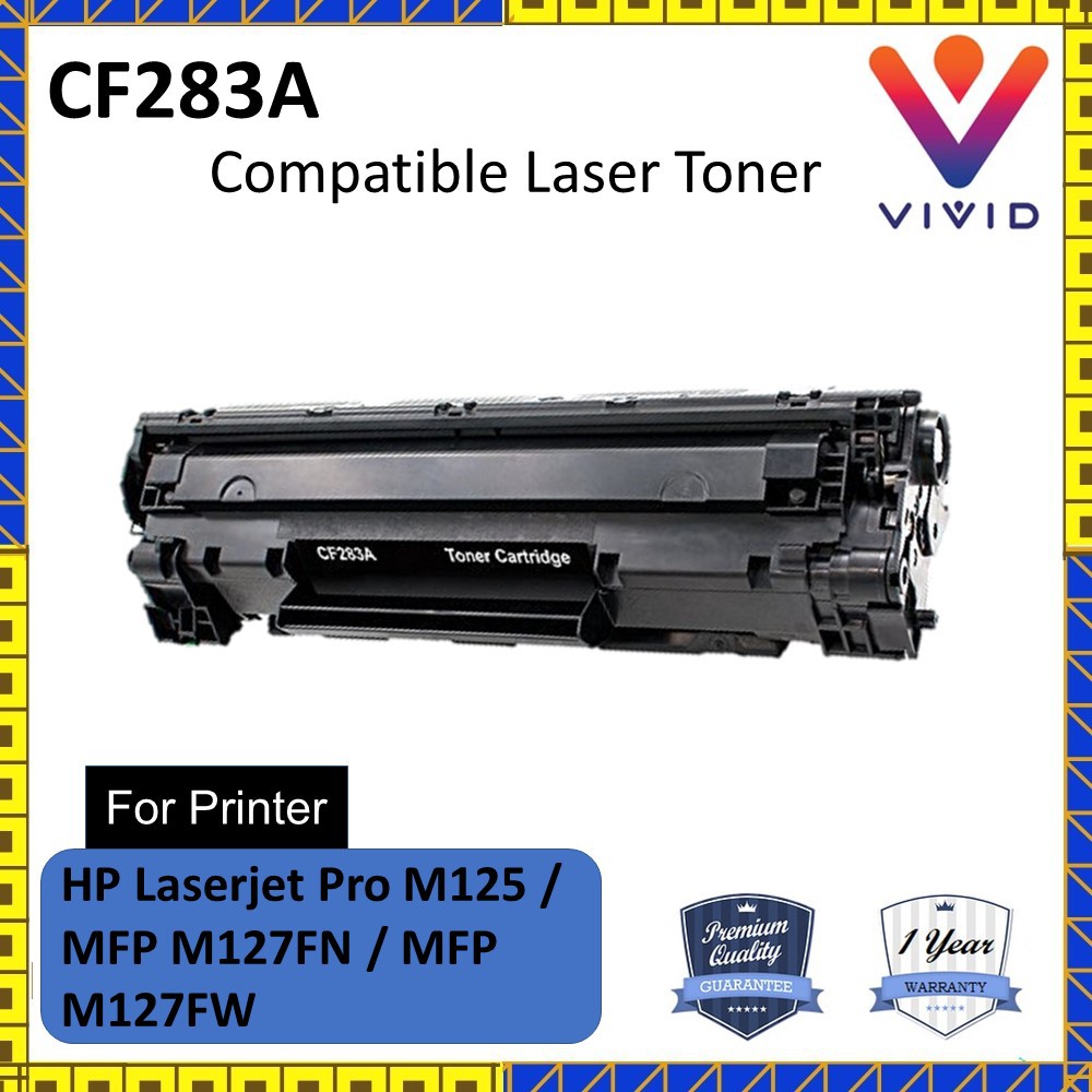 Cf283a 83a Cf283 83 Laser Toner Cartridge Hp Laserjet Pro Mfp M125 M127 M127fn M201n M225dw Printer Ink Shopee Malaysia