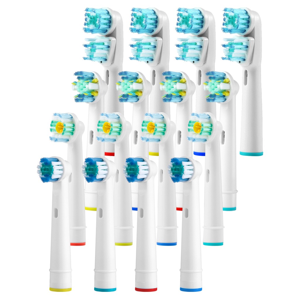 oral b flossaction replacement electric toothbrush heads 4 pack