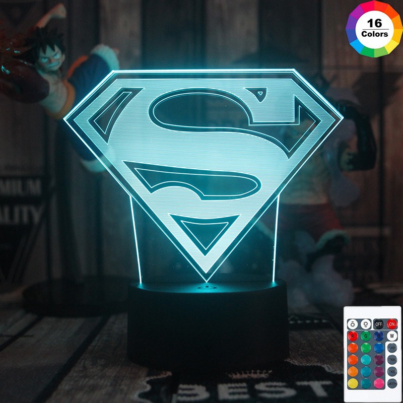 Dc Superhero Series 3d Small Night Lamp, Superhero Floor Lamp