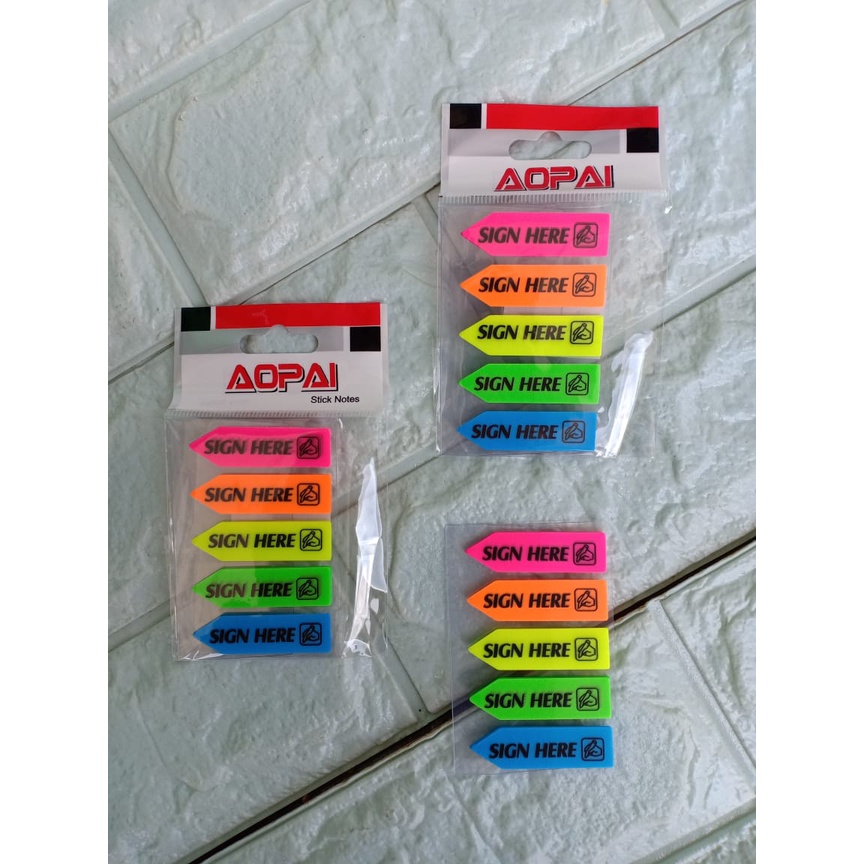 Plastic Stick Note Sign Here | Shopee Malaysia