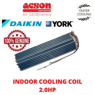 2.0HP ORIGINAL INDOOR COOLING COIL - DAIKIN, ACSON, YORK FTV50P / FTN20P / FT20L / A3WM20N / AWM20J/JN / YWM20L