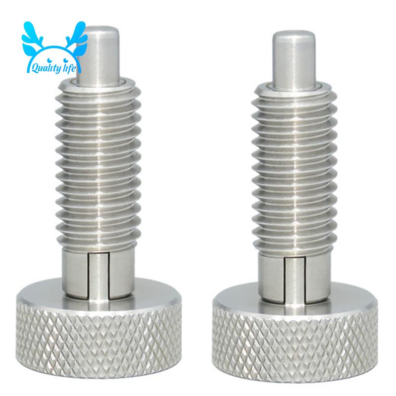 Hand Retractable Spring Plunger With Knurled Handle Stainless Steel Lock Out M8x125 Type Quick 