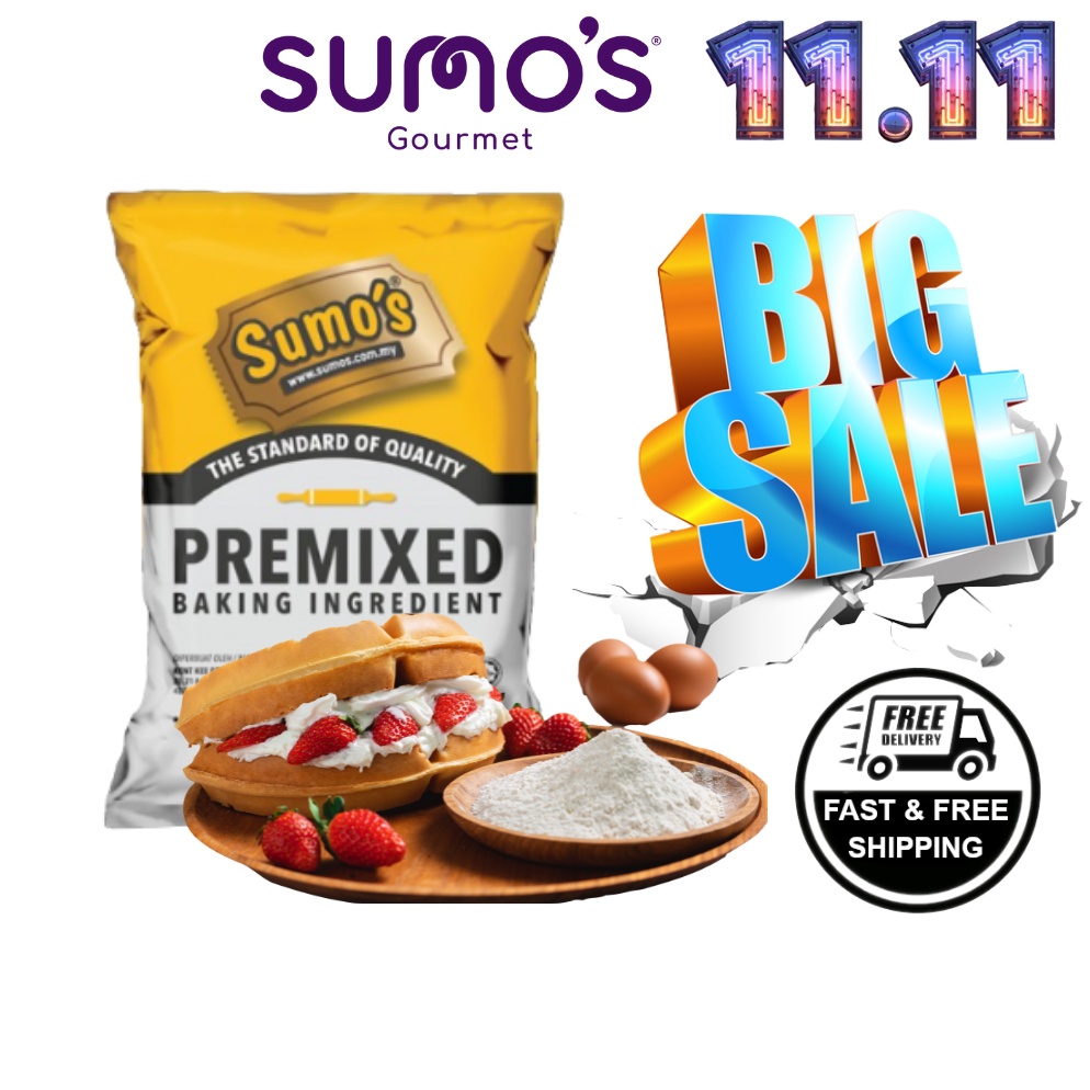 Sumo S Premium Belgium Waffle Premix Flour 2kgs Pack Halal Shopee Malaysia