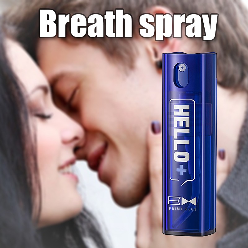 Fresh breath sprays kiss dating close touch business meeting mouth