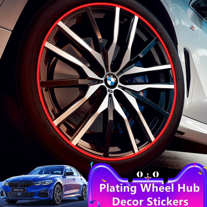 8M Car Wheel Rim Sticker Chrome Wheel Decoration Auto Tire Rims Plated Strip Shopee Malaysia