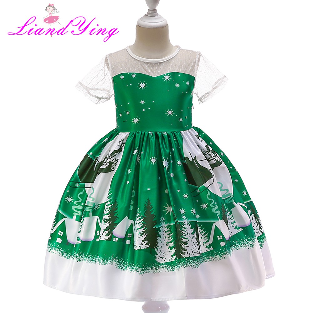 green baby christmas dress